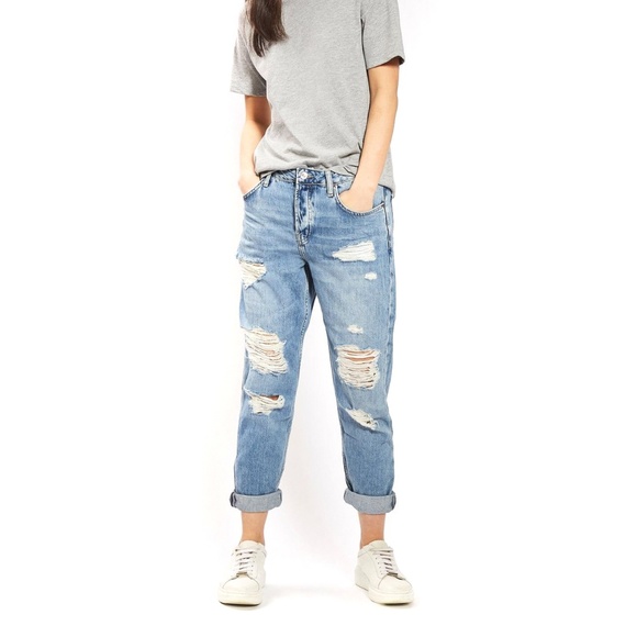 Topshop Denim - Topshop Moto Hayden Distressed Denim Grunge Jeans